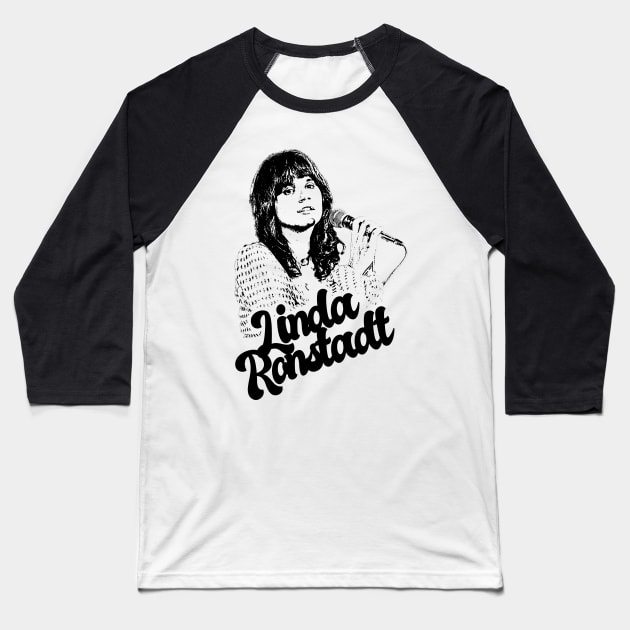 Linda Ronstadt 80s style classic Baseball T-Shirt by Hand And Finger